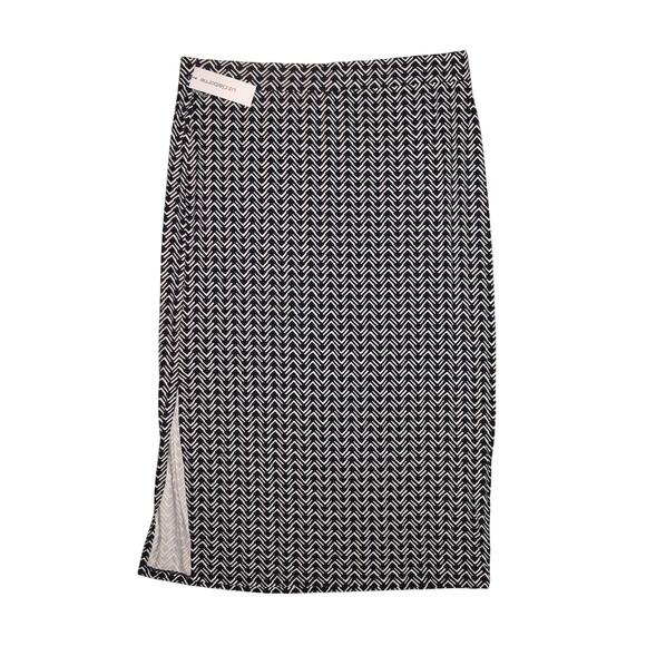 LIZ‎ CLAIBORNE NEW $37 Navy White Chevron Pull-On Stretch Maxi Skirt XXL - Picture 2 of 3